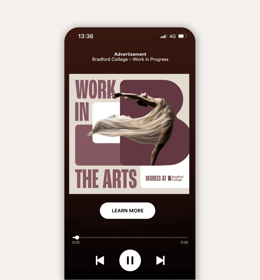A mock up of one of the Spotify ads.