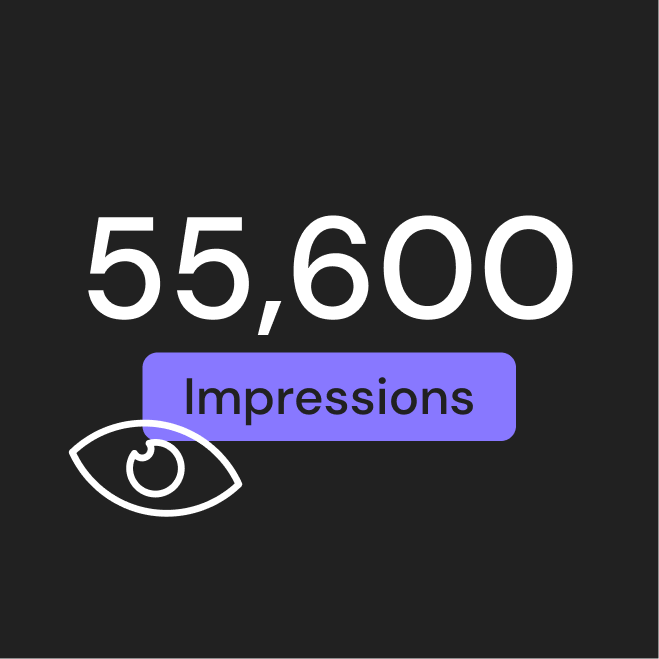55,600 impressions.