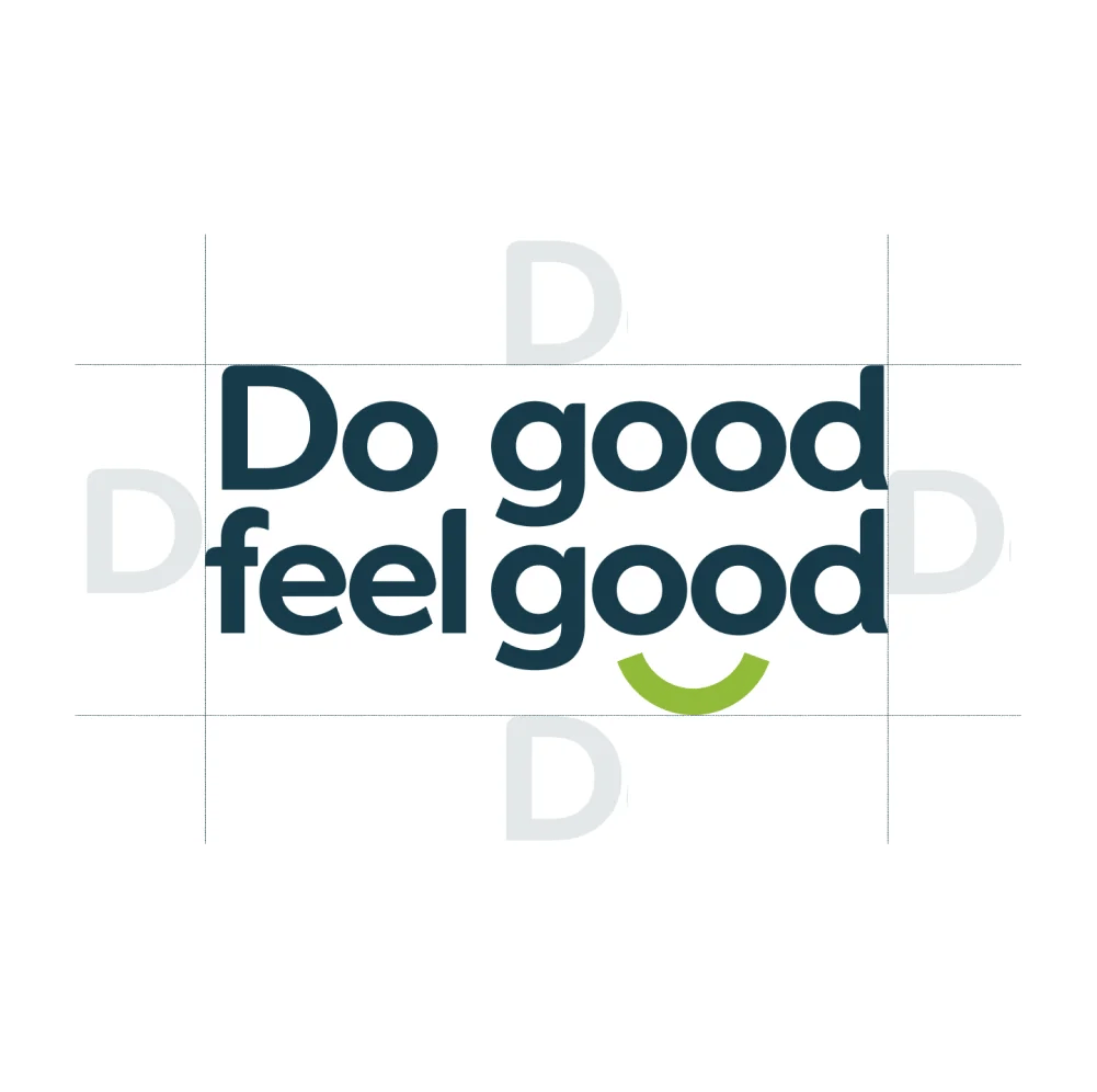 A static version of the Do Good Feel Good logo.