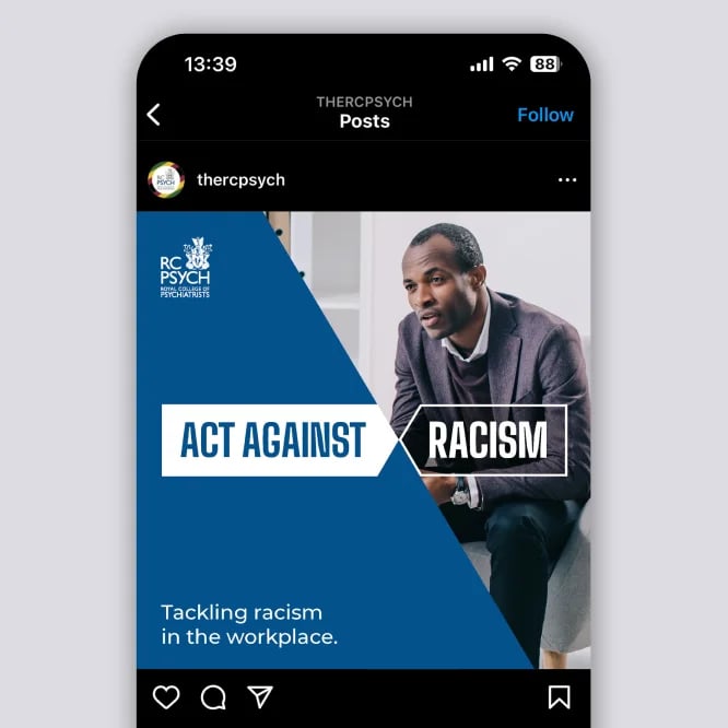 A mock up of the campaign creative on Instagram.