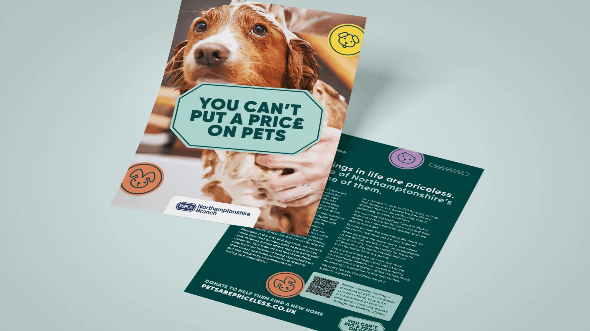 The double-sided campaign leaflet we designed.